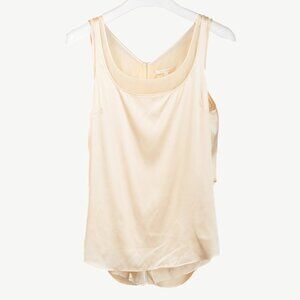 Zac Posen Layered Blush Silk Sleeveless Blouse